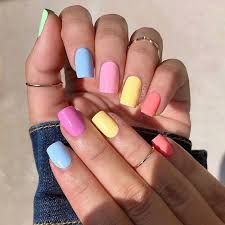 multicolor nails short – Google Sök