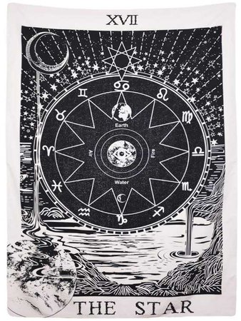 the Star tarot card tapestry