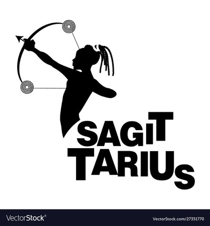 Tribal zodiac sagittarius man with bow and arrow Vector Image