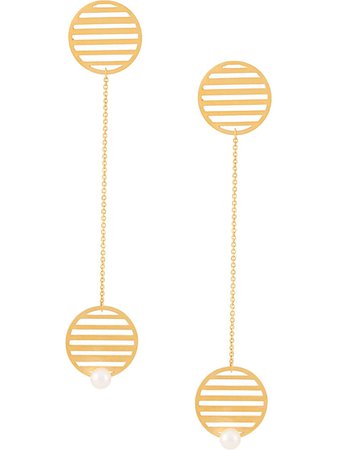 Hsu Jewellery drop-circle Earrings - Farfetch