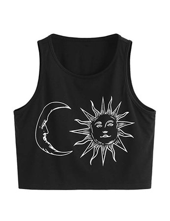 Amazon.com: SweatyRocks Women's Summer Sleeveless Letter Print Casual Crop Tank Top Shirts: Clothing