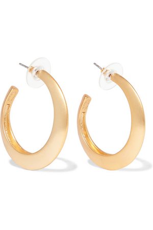 Kenneth Jay Lane | Gold-tone hoop earrings | NET-A-PORTER.COM