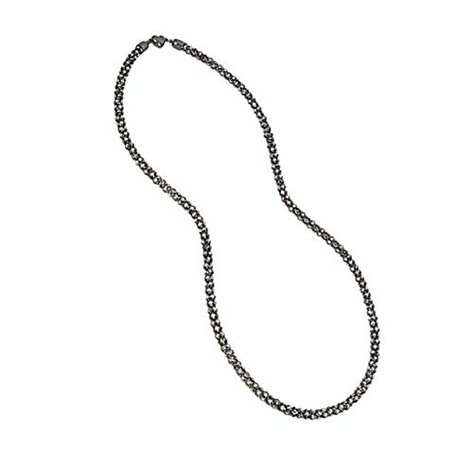 Betsey Johnson "Skeletons After Dark" Heart Clasp Hematite Long Necklace: Clothing