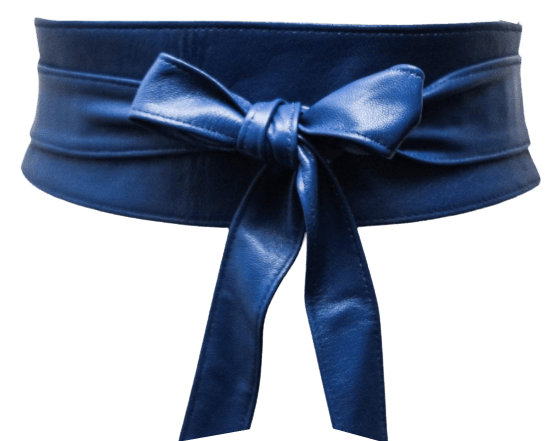 wide blue belt