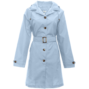 Light Blue Hooded Trench Coat for $35.00 available on URSTYLE.com