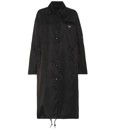 Long nylon gabardine coat