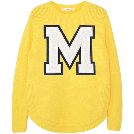 “M” Yellow Varsity Sweater