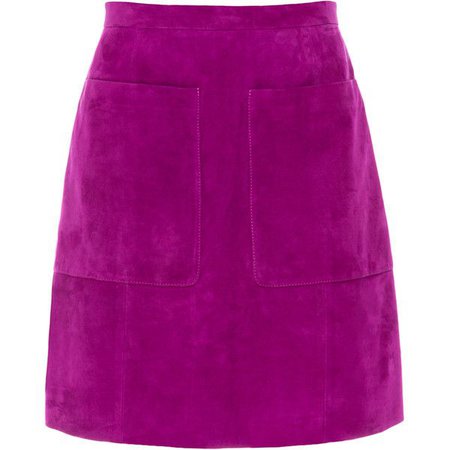 Fuchsia Velvet Skirt