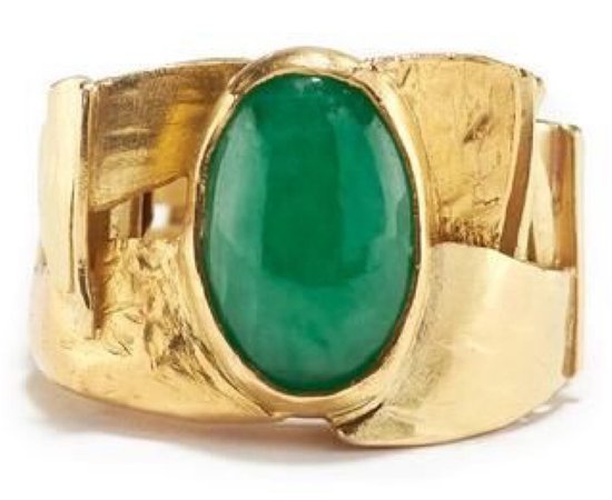 gold jade ring