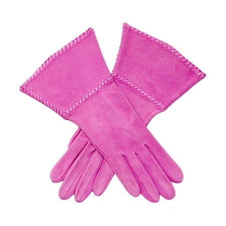 Yves Saint Laurent Rive Gauche Fuchsia Suede Gloves For Sale at 1stDibs