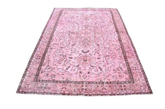 Turkish Decorative Pink Rug Overdyed Carpet Distressed Home - Etsy