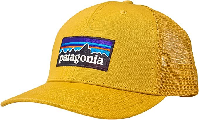 Patagonia P-6 Logo Trucker Hat (Cabin Gold) at Amazon Women’s Clothing store