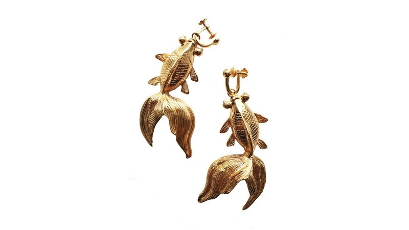 green teal earrings fish - Google Search