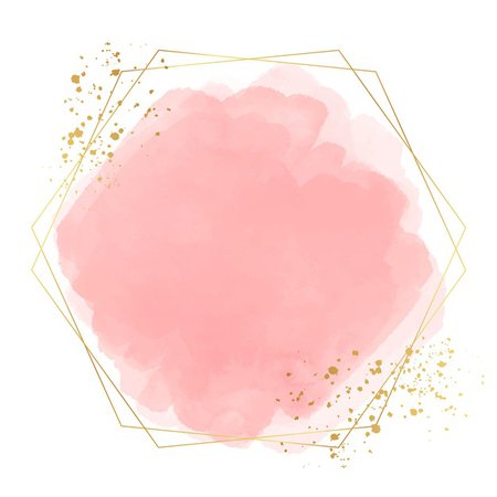 Free Vector | Pastel watercolor with gold frame