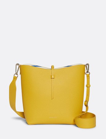 Reversible Bucket Bag in Yellow and Blue Stripes – Draper James