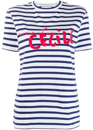 Être Cécile striped logo T-shirt