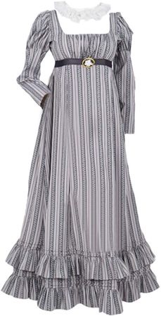 Amazon.com: HappyStory Handmade Women's Regency/French Empire Floral Stripe Dress Jane Austin Festival Dress : Clothing, Shoes & Jewelry