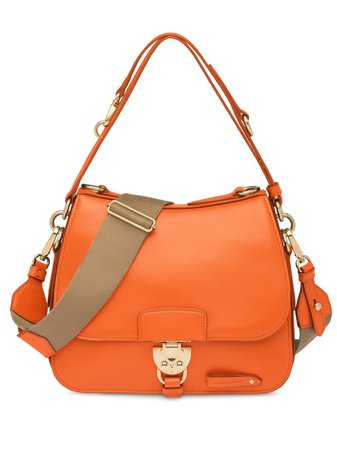 Miu Miu City Calf Leather Shoulder Bag 5BD172VOOO2AIX Orange | Farfetch