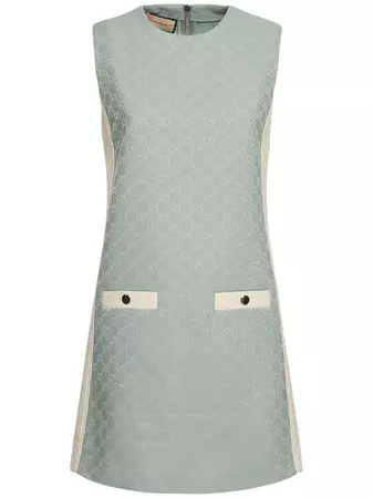 Gg cotton blend canvas sleeveless dress - Gucci - Women | Luisaviaroma