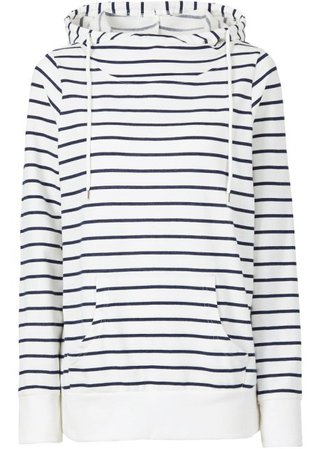 Sweat-shirt à capuche blanc/bleu foncé rayé - RAINBOW acheter online - bonprix.fr