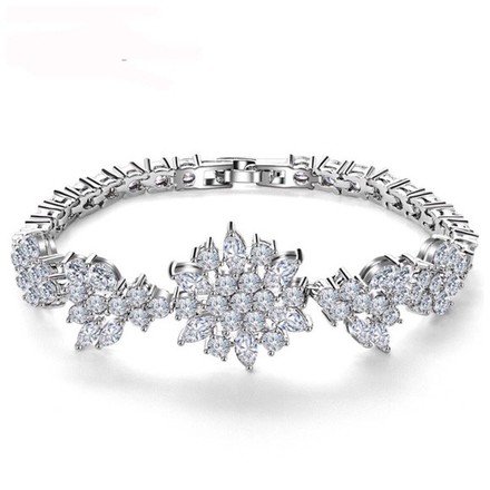 Silver Swarovski Crystal Tristin Starburst Size 7 Bracelet - Tradesy