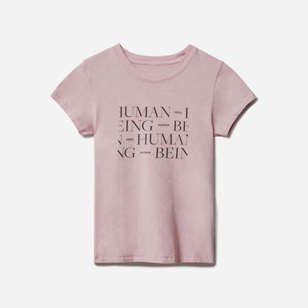 Women’s ReCotton 100% Human Being Tee | Everlane pink