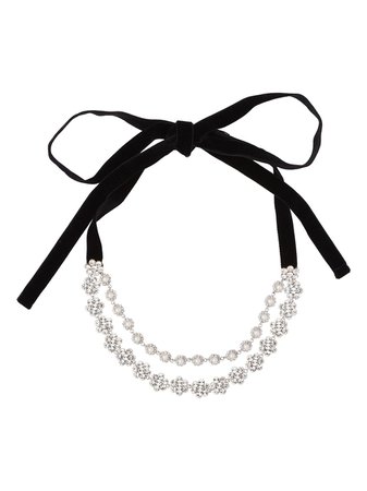Miu Miu Crystal Pearl Embellished Necklace - Farfetch