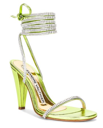 Green Metallic Heels