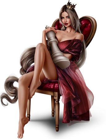 Brunette Model Red Gown Queen Of Hearts