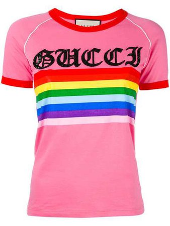 Gucci Loved Rainbow Stripe T-Shirt
