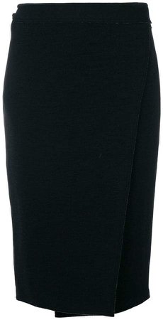 contrast zipped detailed skirt