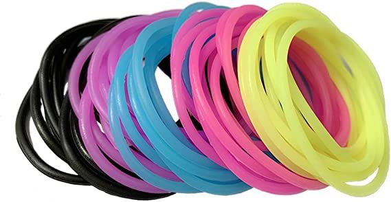 Amazon.com: 50 Pcs Silicone Jelly Bracelets Assorted Colors Neon Bracelets Retro Bracelets Bands for 80s Party Favors for Women Girls Kids(Black,Purple,Pink,Yellow,Blue) : Toys & Games