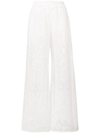 Dolce & Gabbana Crochet Palazzo Pants FTBDQZHHMBD White | Farfetch