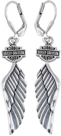 Amazon.com: Harley-Davidson Women's Bar & Shield Winged Dangle Earrings HDE0126 : Harley-Davidson: Clothing, Shoes & Jewelry