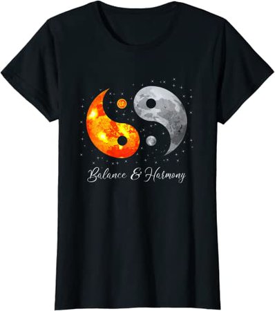Amazon.com: Yin Yang Balance Sun Harmony Moon T-Shirt: Clothing