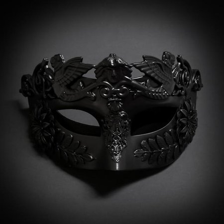 Men's Masks: Roman Masks - Greek God Masquerade Mask Black — Beyond Collectibles