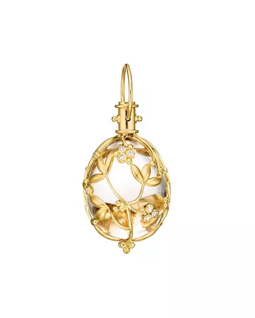 Temple St. Clair 18K Yellow Gold Vine Amulet with Rock Crystal & Diamond | Bloomingdale's