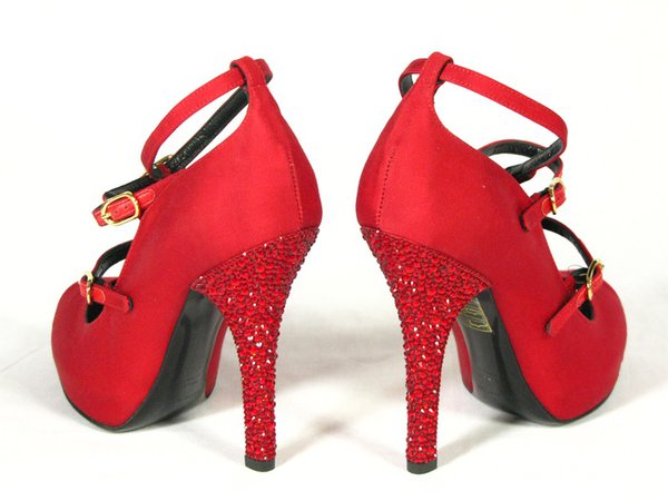 Dolce and Gabbana Plateau Pumps - Red Crystal Heels