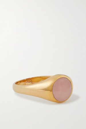 Rasa x Anna Beck | Gold-plated quartz ring | NET-A-PORTER.COM