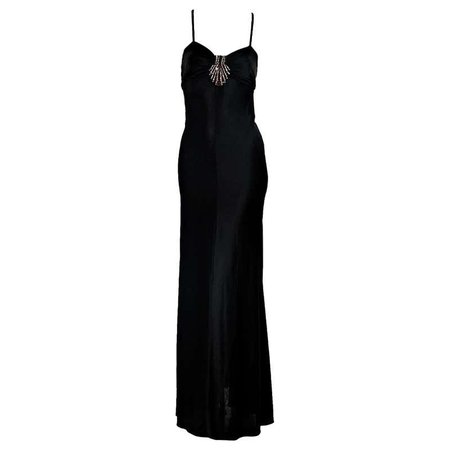 Black Vintage Chloe Jersey Maxi Dress