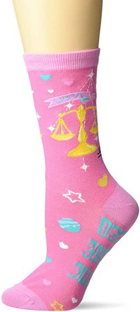 Amazon.com: K. Bell Women's Horiscope Sign Novelty Crew Socks, Purple (Pisces), Shoe Size: 4-10: Clothing