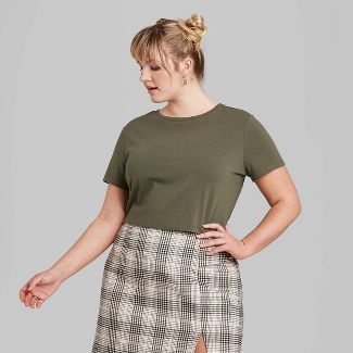 Women's Short Sleeve Cropped T-shirt - Wild Fable™ : Target