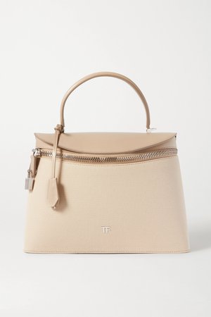 Beige Metro medium canvas and leather tote | TOM FORD | NET-A-PORTER