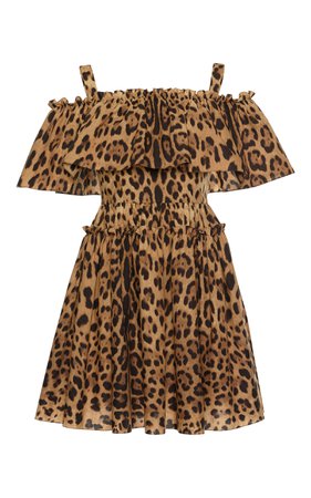 Off-The-Shoulder Leopard-Print Dress by Dolce & Gabbana | Moda Operandi