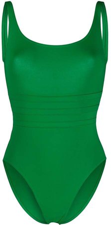Asia ribbed-waist swimsuit