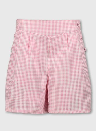 pink gingham shorts