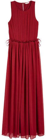 Long Chiffon Dress - Red