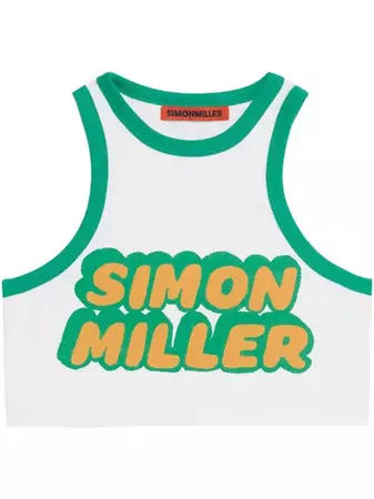 Simon Miller logo-print Cropped Tank Top - Farfetch