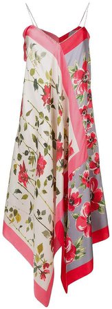 Semicouture floral print slip dress