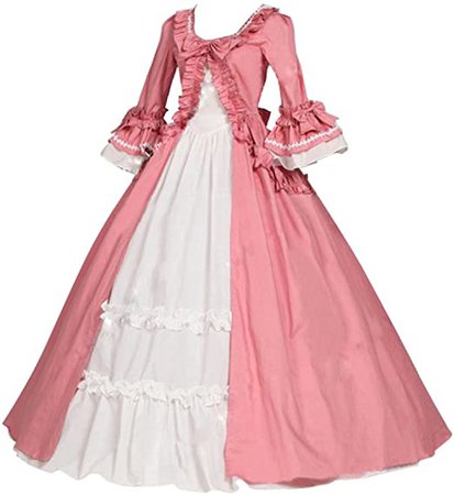 Amazon.com: 1791's lady Women's Victorian Gown Pink Gothic Lolita Dress Costume: Clothing